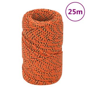 vidaXL paadik&ouml;is, oranž, 2 mm, 25 m, pol&uuml;prop&uuml;leen