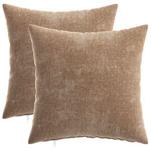 vidaXL Diivanipadi 2 tk HEERLEN Pruun 40 x 40 cm &Scaron;en&uuml;&uuml;lfabric