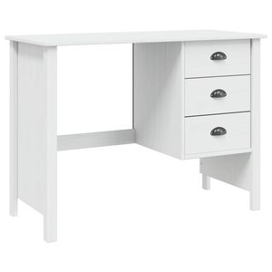 vidaXL Sahtlitega Laud HILL Valge 100 x 45 x 74 cm Tahke m&auml;nd
