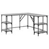 vidaXL kirjutuslaud, hall Sonoma tamm, 139 x 139 x 75 cm, tehispuit