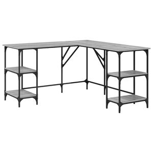 vidaXL kirjutuslaud, hall Sonoma tamm, 139 x 139 x 75 cm, tehispuit