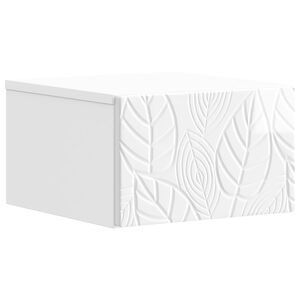 vidaXL Seinale kinnitatav &ouml;&ouml;tis K&otilde;rgl&auml;ikega valge 49 x 34,5 x 20 cm