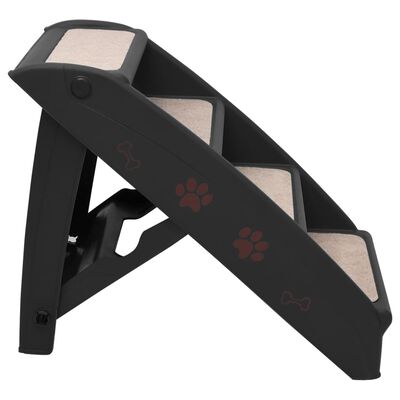 vidaXL kokkupandav koeratrepp, must 62 x 40 x 49,5 cm