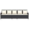 vidaXL 5-kohaline aediivan, patjadega must pol&uuml;rotangist