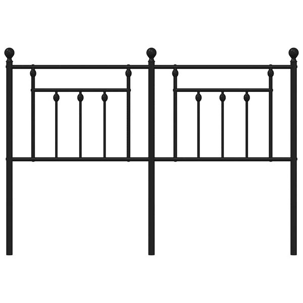 vidaXL metallist vahetatav voodipeats, must, 150 cm