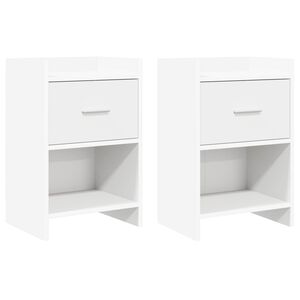 vidaXL &Ouml;&ouml;kapid 2 pcs Valge 40 x 30 x 60 cm Tehispuit