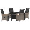 vidaXL Aia s&ouml;&ouml;gilaudade komplekt padjaga 5 pcs Hall pol&uuml;rotang