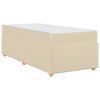 vidaXL Voodi raam madratsiga cream 80 x 200 cm kangas
