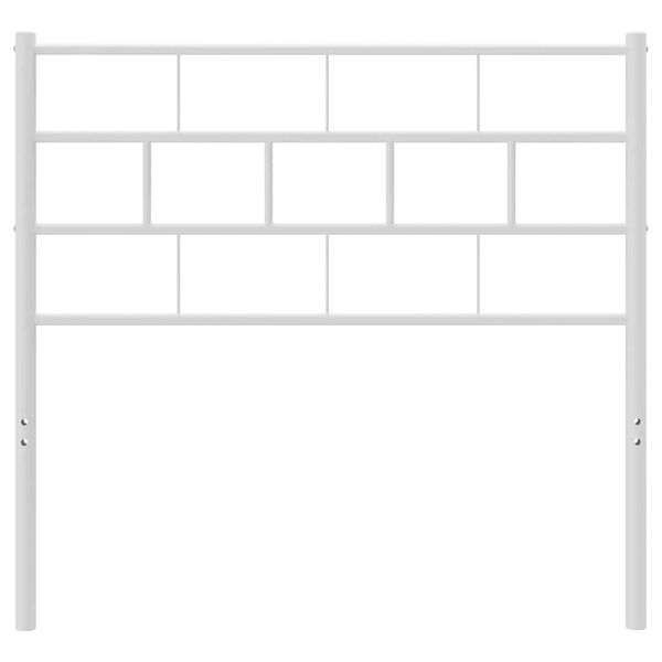 vidaXL metallist vahetatav voodipeats, valge, 90 cm