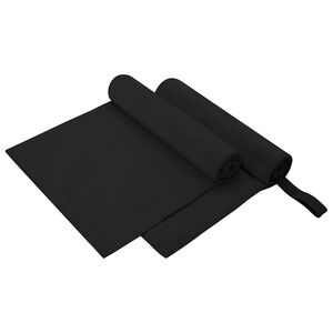 vidaXL Spordir&auml;tikud 2 pcs Must 100 x 50 cm Pol&uuml;ester ja pol&uuml;amiid