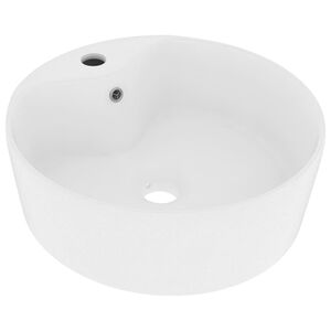 vidaXL luksuslik valamu, matt valge, 36 x 13 cm, keraamiline