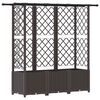 vidaXL T&otilde;stetud Padi Kase ja Katusega Pruun 162,5 x 40 x 138 cm PP