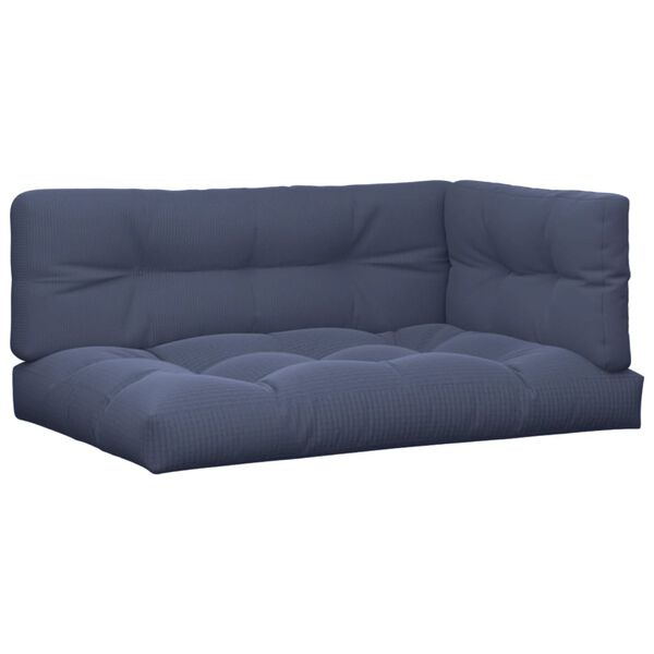 vidaXL euroaluse istmepadi, 3 tk, tumesinine, kangas