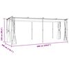 313900 vidaXL Gazebo with Curtains 6x3 m Taupe Steel (not for individual sales / blocked all in blockcades)