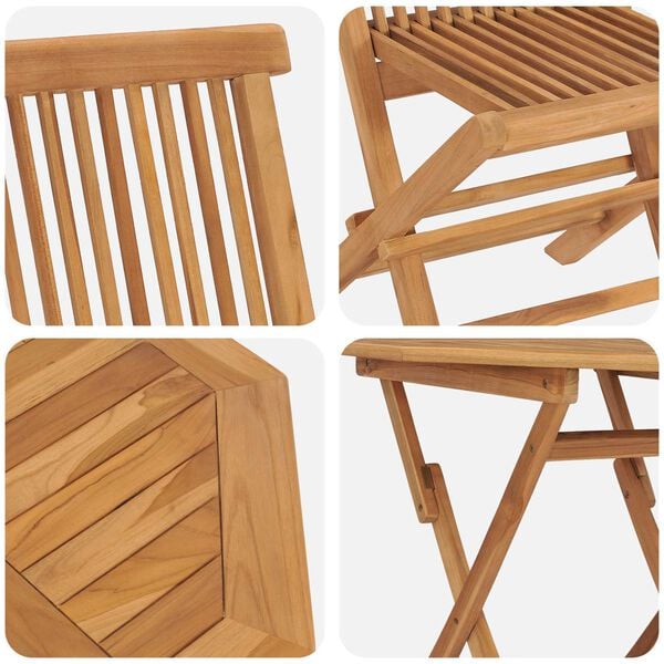 vidaXL Aia söögilaudade komplekt 3 pcs Pruun Tugev akatsiapuu