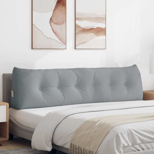 vidaXL Seljatugi padi Helehall 180 x 24 x 50 cm kangas