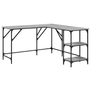 vidaXL kirjutuslaud, hall Sonoma tamm, 139 x 139 x 75 cm, tehispuit