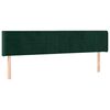 vidaXL voodipeats servadega, tumeroheline, 183x16x78/88 cm, samet