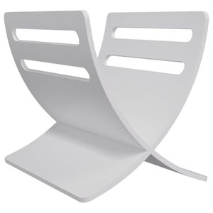 vidaXL puidust ajakirjahoidja, valge