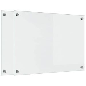vidaXL K&ouml;gi Splashback 2 pcs L&auml;bipaistev 70 x 50 cm karastatud klaas