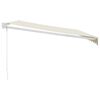 vidaXL sisset&otilde;mmatav varikatus, kreemjas, 4,5x3 m, kangas, alumiinium
