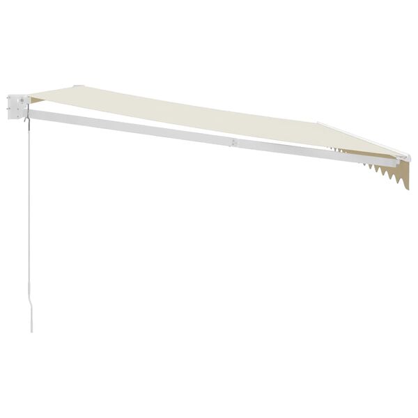 vidaXL sisset&otilde;mmatav varikatus, kreemjas, 4,5x3 m, kangas, alumiinium