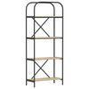 vidaXL Raamatukapp 4 tasandit 60 x 30 x 146 cm Tehispuit Sonoma tamm