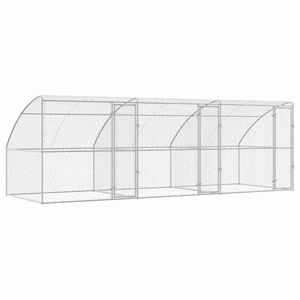vidaXL Koerakuut 3 tk H&otilde;bedane 6 x 2 x 2 m Tsingitud teras