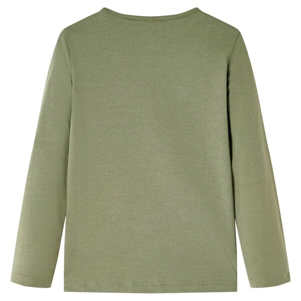 Pikkade varrukatega lastesärk, khaki, 140