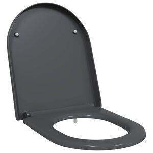 vidaXL Tualettsari Antratsiit 49 x 36 x 4 cm Duroplast