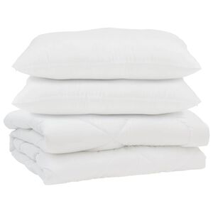 vidaXL Suletekk padjaga 3 pcs Valge Mikrofiiber