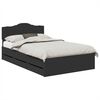 vidaXL Laos voodi peaga sahtliga Must 120 x 190 cm Tehispuit