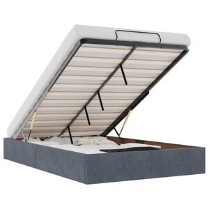 vidaXL Ottomani voodiraam ilma madratsita, tumehall, 120x200 cm, samet