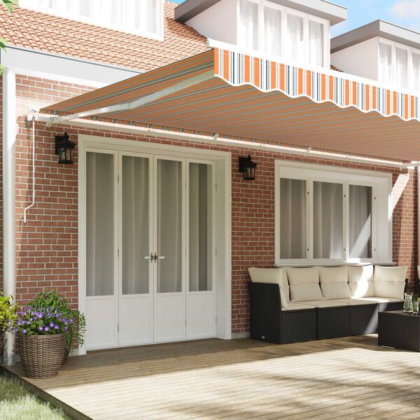 vidaXL Käigukohandatav varikatus Mitmevärviline 600 × 300 cm