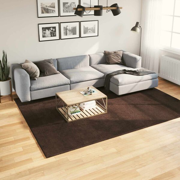 vidaXL Alavaibad Ristk&uuml;lik HUARTE Pruun 280 x 200 cm Pol&uuml;ester