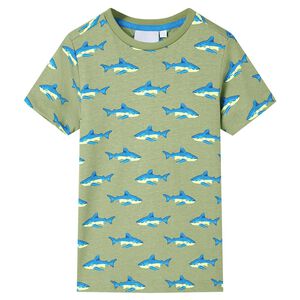 Laste T-s&auml;rk, hele khaki, 104