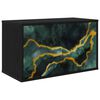 vidaXL Seinale paigaldatav TV kapp WIJHE 69 x 33 x 40 cm Must tamm