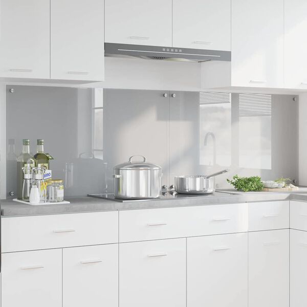 vidaXL Kögi Splashback 2 pcs Helehall 100 x 60 cm karastatud klaas