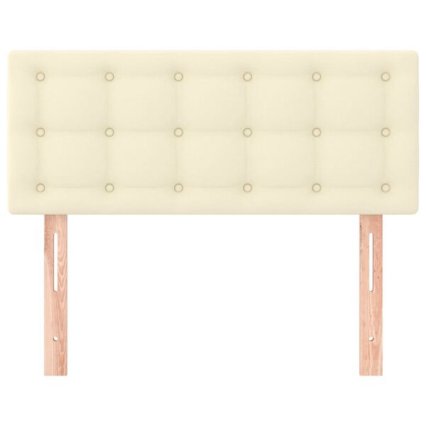 vidaXL voodipeats, kreemjas, 80x5x78/88 cm, kunstnahk