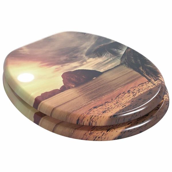 vidaXL Tualettsari Oranž 44 x 38 cm MDF plaat