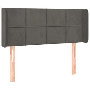 vidaXL voodipeats servadega, tumehall, 83x16x78/88 cm, samet