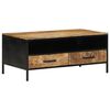 vidaXL Kohvilaud Pruun 90 x 50 x 40 cm Soe mango puit ja metal