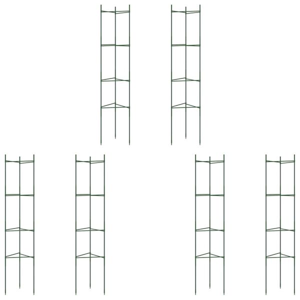 vidaXL tomatitaime tugi 6 tk, 154 cm, teras ja PP