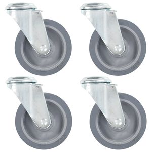 vidaXL poldiaukudega p&ouml;&ouml;rlevad rattad, 4 tk, 100 mm