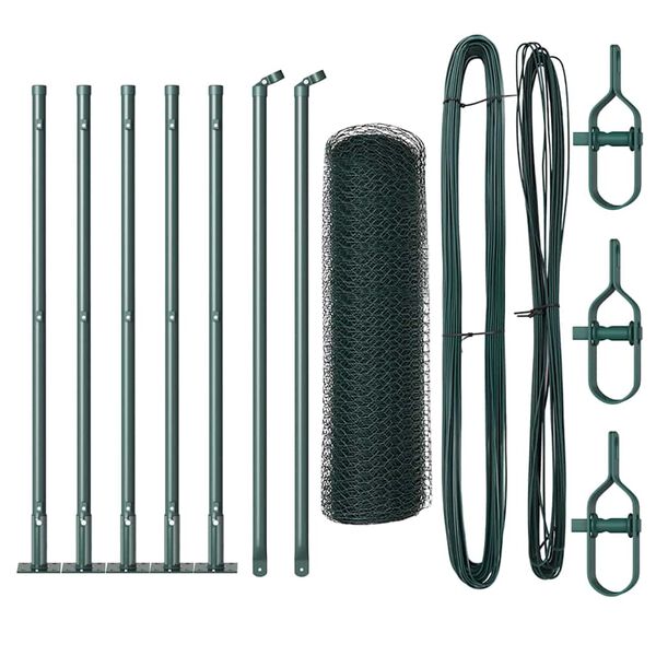 vidaXL Aiapost Roheline 10 x 0,6 m (13 mm v&otilde;rke) Terased ja PVC