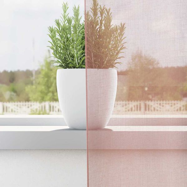 vidaXL Voile kardinad rõngastega 2 tk Roosa 140x140 cm