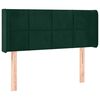vidaXL voodipeats servadega, tumeroheline, 103x16x78/88 cm, samet