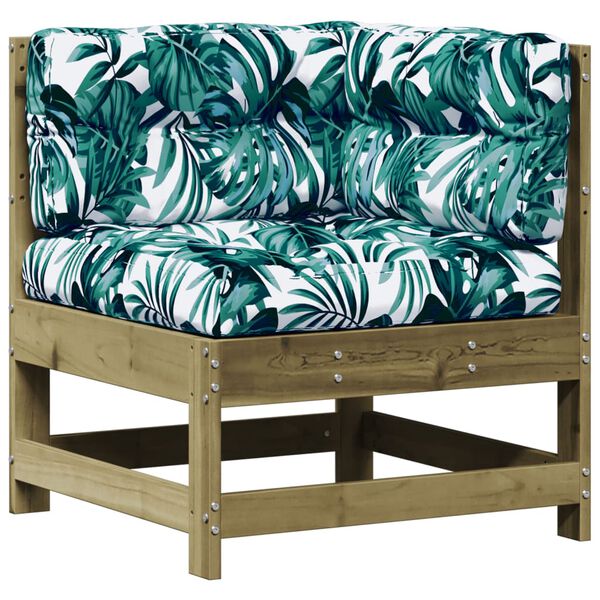 vidaXL 4-osaline aiam&ouml;&ouml;bli komplekt patjadega, immutatud m&auml;nnipuit