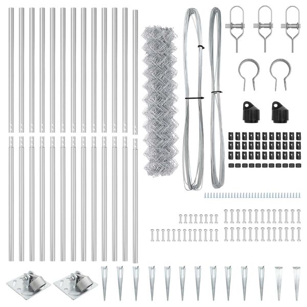 vidaXL Aiapost H&otilde;bedane 25 x 1,2 m (60 x 60 mm v&otilde;rk) Teras