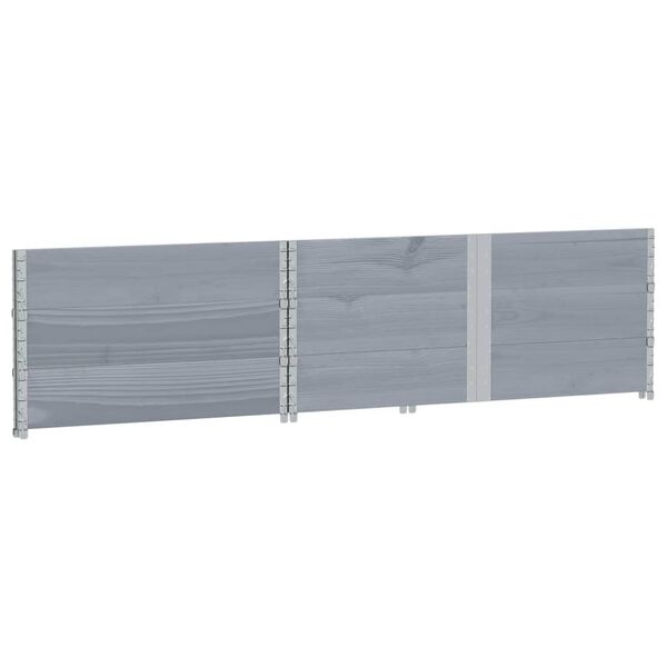 vidaXL kaubaaluste &auml;&auml;red 3 tk, hall, 150x100 cm, toekas m&auml;nnipuit